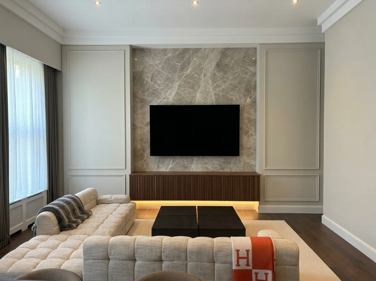 Marble Panel Media Wall