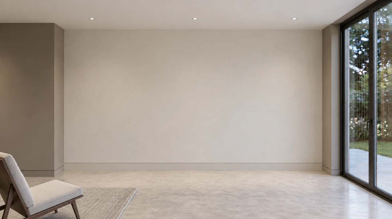 Warm timber: digitally reconstructed room before the transformation